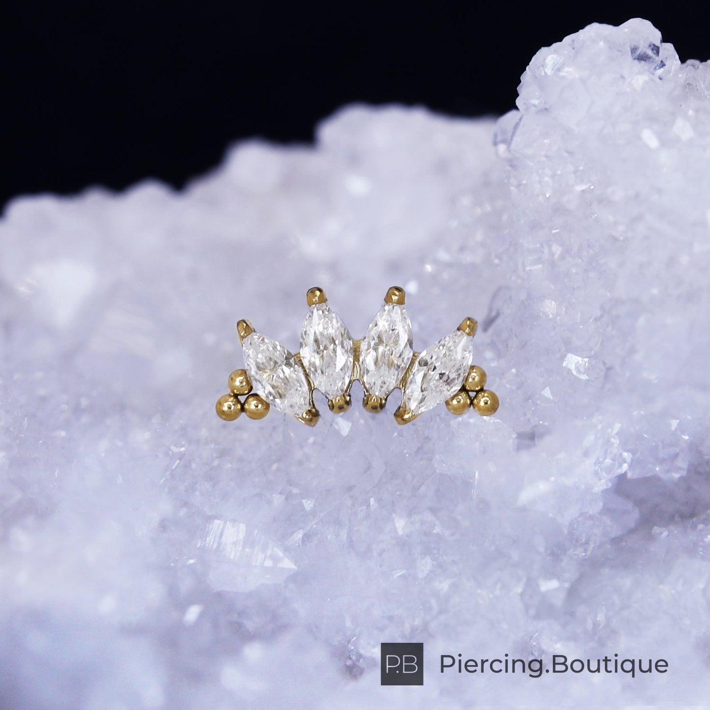 4K Bead Marquise v.2 PVD Yellow Crystal